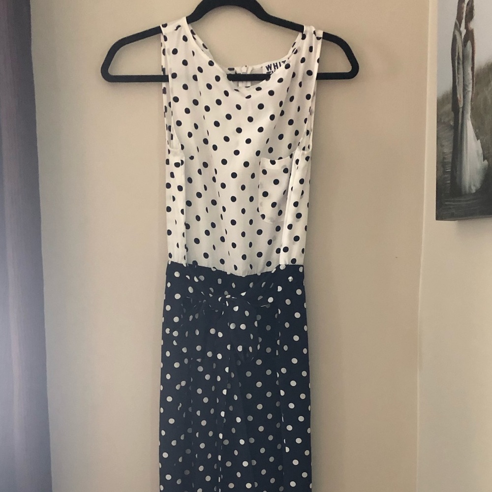 Anthropologie polkadot Jumpsuit
